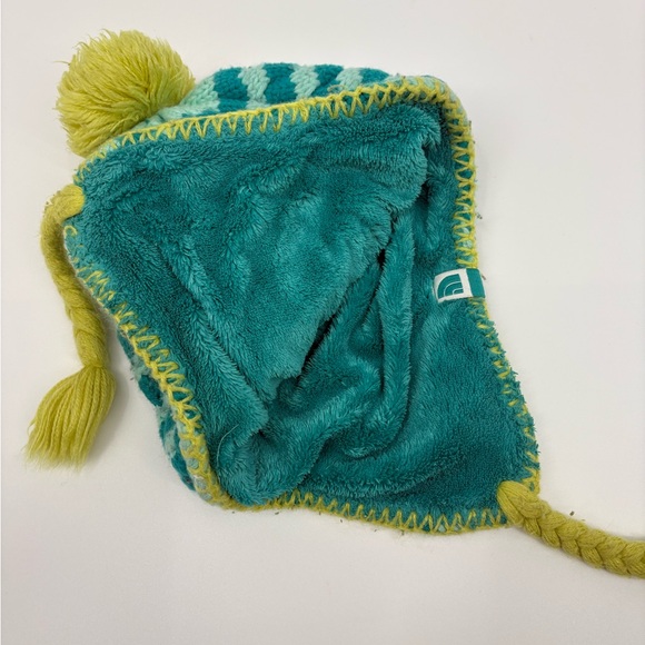 The north face | Kids Striped Knit Hat with Tassels - Picture 4 of 4
